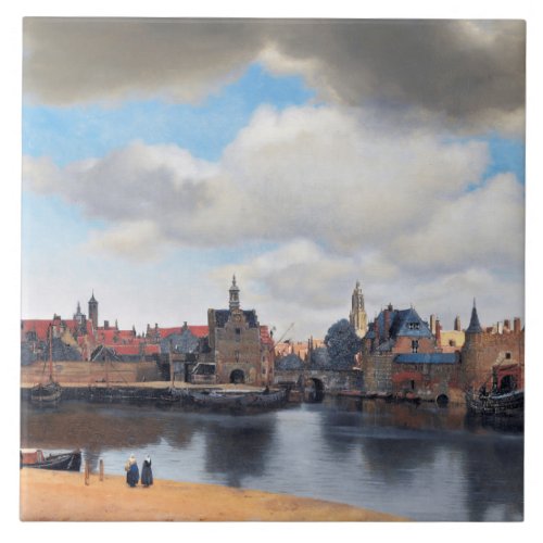 View of Delft Johannes Vermeer Ceramic Tile
