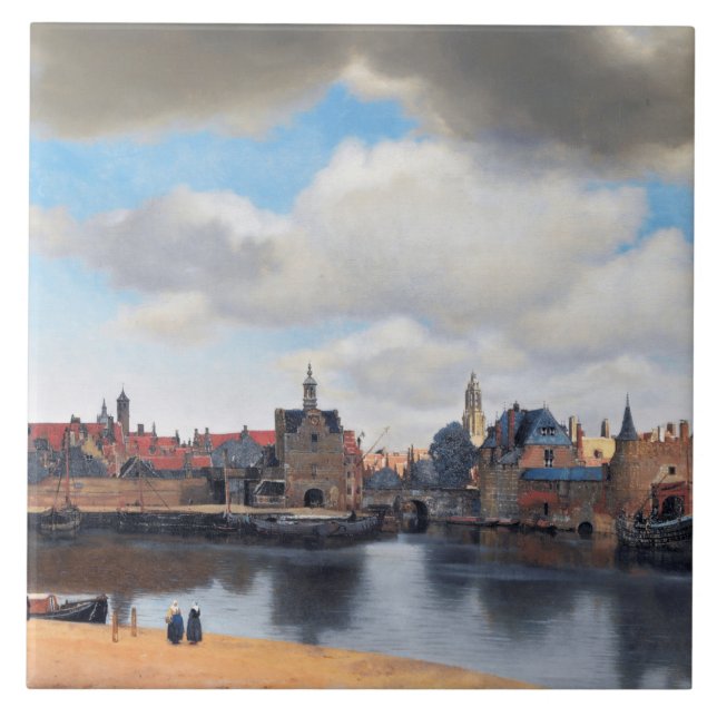 View of Delft, Johannes Vermeer Ceramic Tile (Front)