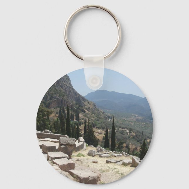 View of Delphi, Greece Keychain (Front)