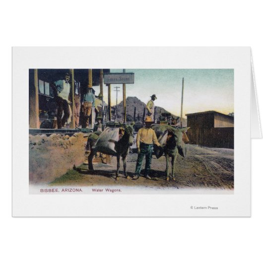 View of Donkeys Carrying WaterBisbee, AZ Cards (Front Horizontal)