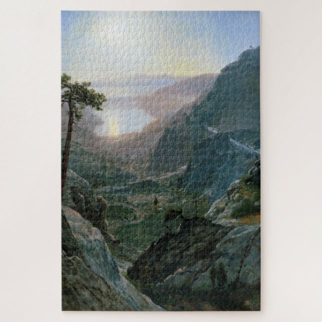View of Donner Lake, Albert Bierstadt Jigsaw Puzzle (Vertical)