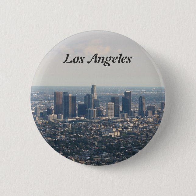 View of Downtown Los Angeles Button (Front)