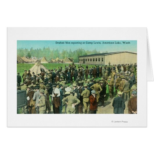 View of Drafted Soldiers Reporting for Duty Cards (Front Horizontal)