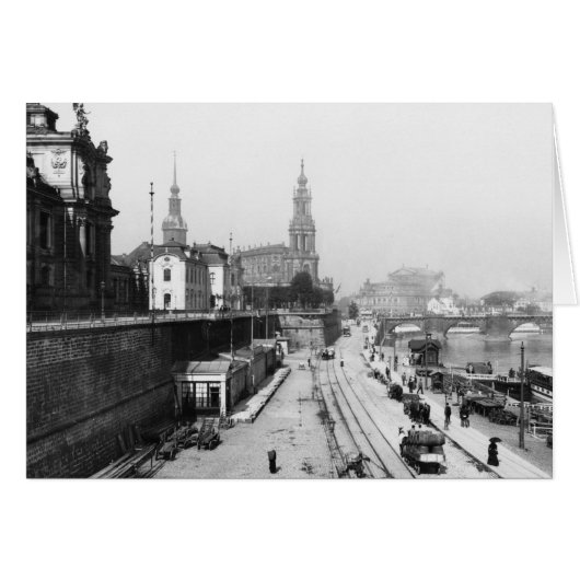 View of Dresden from the Bruehlsche Terrasse Cards (Front Horizontal)