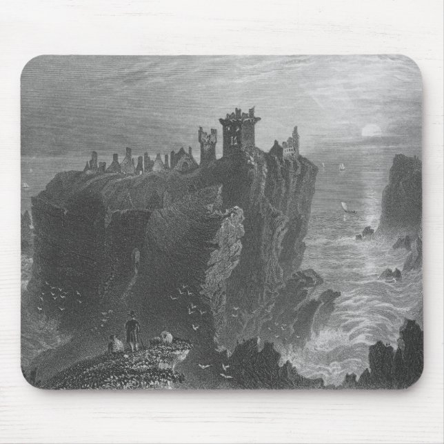 View of Dunottar Castle, near Stonehaven Mouse Pad (Front)