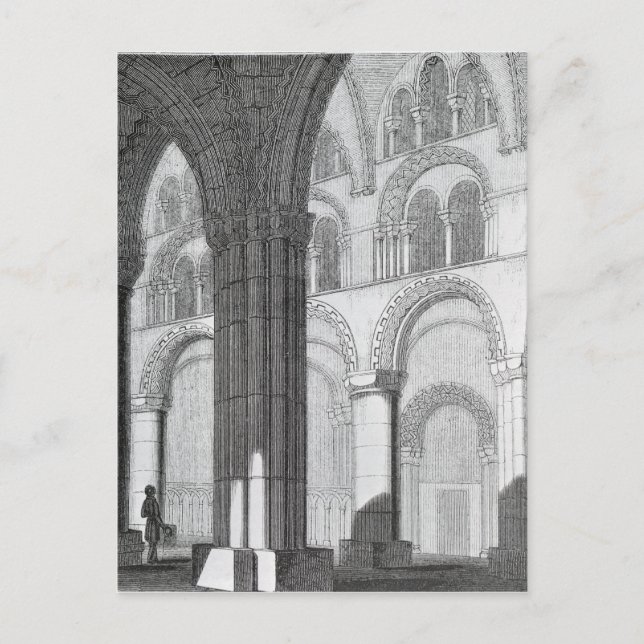 View of Durham Cathedral Nave Postcard (Front)