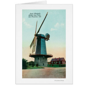View of Dutch Windmill at Golden Gate Park Cards