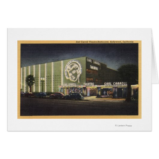 View of Earl Carroll Theatre-Restaurant Cards (Front Horizontal)