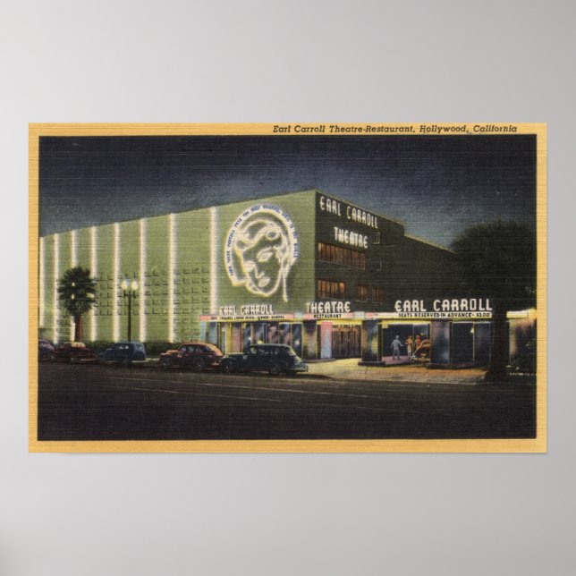 View of Earl Carroll Theatre-Restaurant Poster (Front)