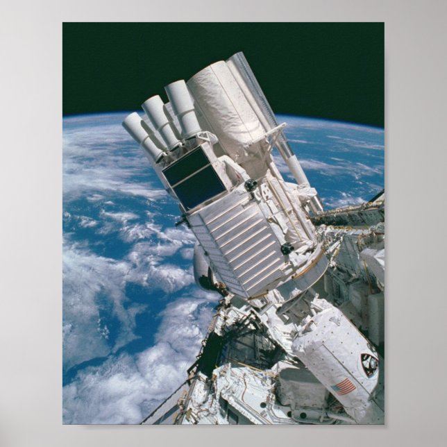 View of Earth and Payload aboard Shuttle Columbia Poster (Front)