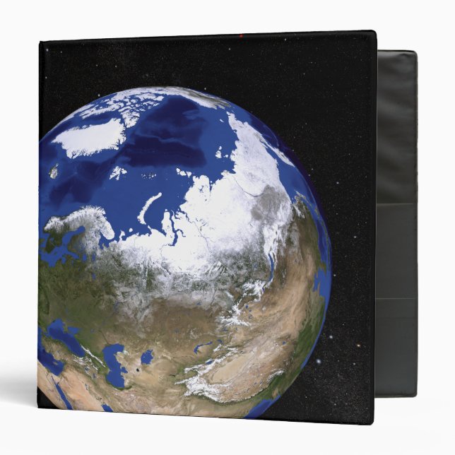 View of Earth showing the Arctic region 3 Ring Binder (Front/Inside)
