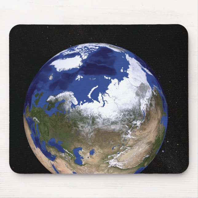 View of Earth showing the Arctic region Mouse Pad (Front)