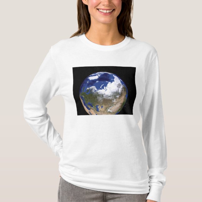 View of Earth showing the Arctic region T-Shirt (Front)