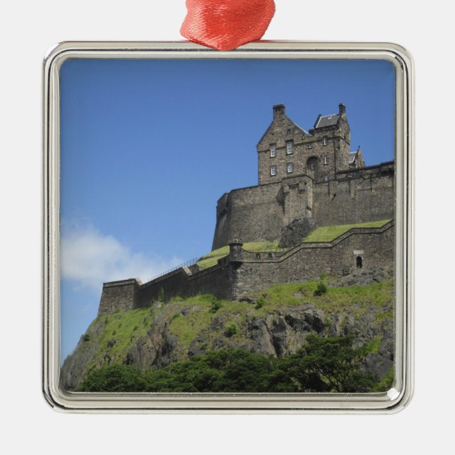 View of Edinburgh Castle, Edinburgh, Scotland, 2 Metal Ornament (Front)