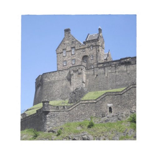 View of Edinburgh Castle Edinburgh Scotland Notepad