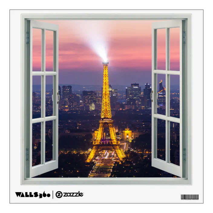 12Pcs Paris Eiffel Tower Silver Plastic Wall Sticker Removable Glass Decal WH1 