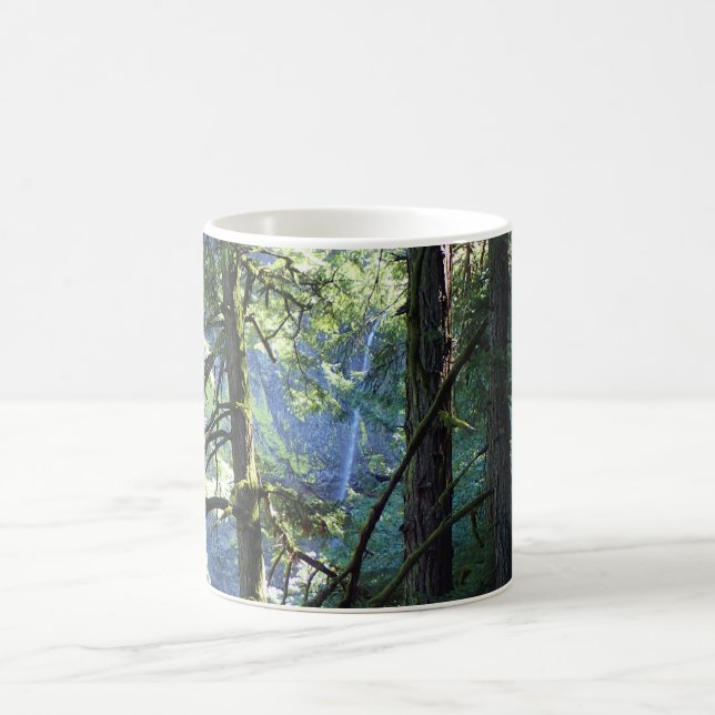 View of Elowah Falls, Oregon Coffee Mug (Center)