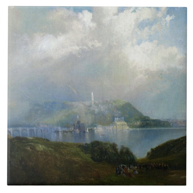 View of Fairmount Water Works (Philadelphia, PA) Ceramic Tile (Front)