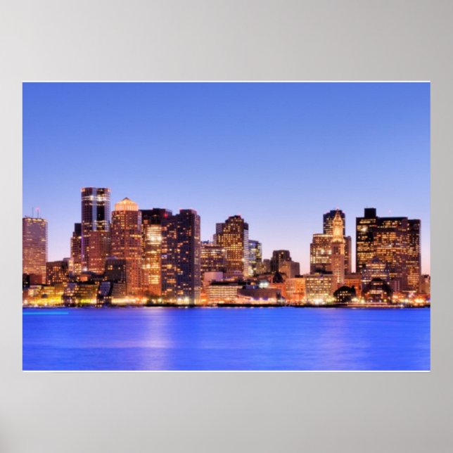 View of Financial District of downtown Boston Poster (Front)