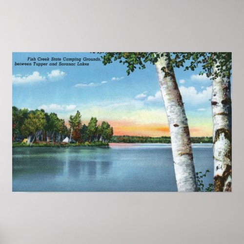View of Fish Creek State Camping Grounds Poster