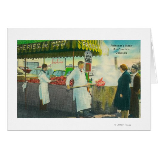 View of Fisherman's Wharf, Crabs Getting Cards (Front Horizontal)