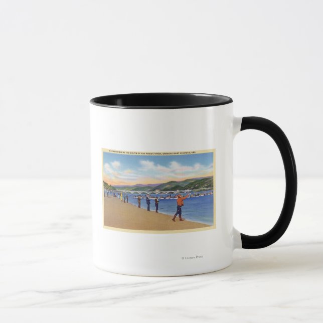 View of Fishermen Salmon Fishing Mug (Right)