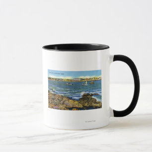 View of Fishing Boats from York Beach Mug