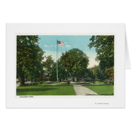 View of Flagpole at Academy Park Cards (Front Horizontal)