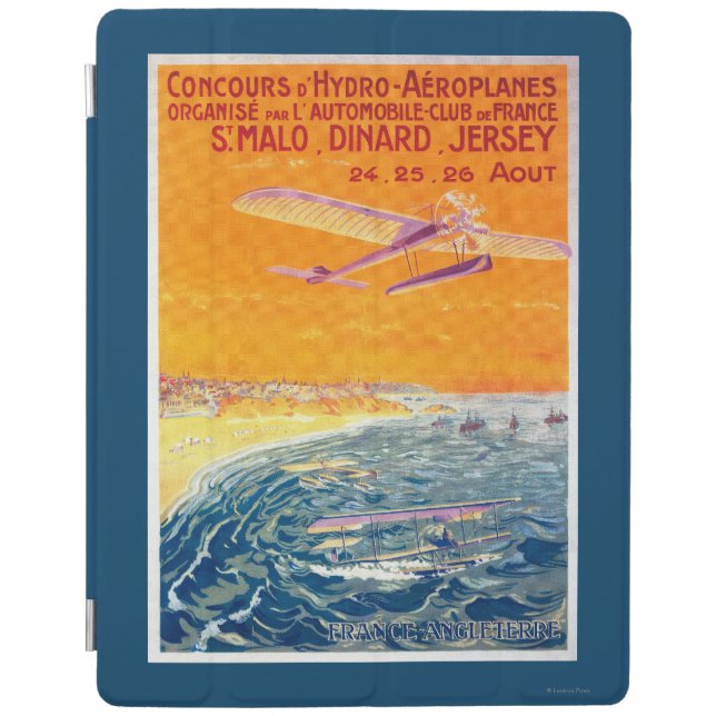 View of Float Planes in Air and Water Poster iPad Smart Cover (Front)