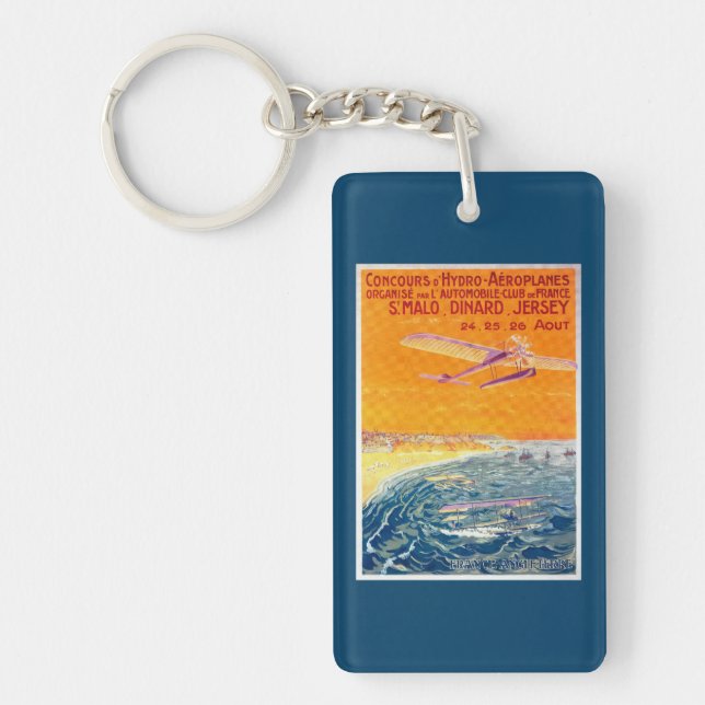 View of Float Planes in Air and Water Poster Keychain (Front)