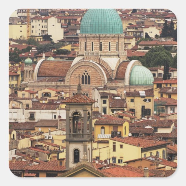 View of Florence, Italy from Piazza Square Sticker (Front)
