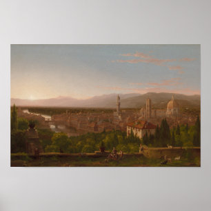 View of Florence — Thomas Cole Poster