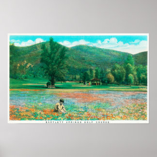View of Flowering Field Poster