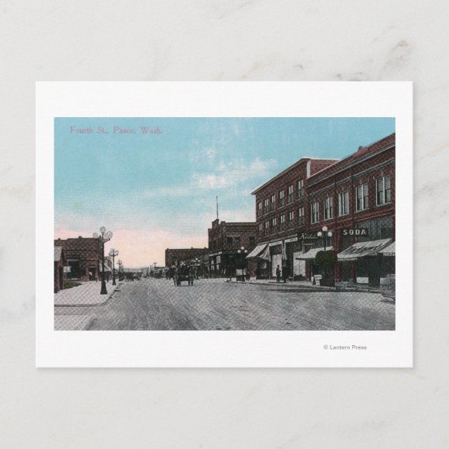 View of Fourth Street Postcard (Front)