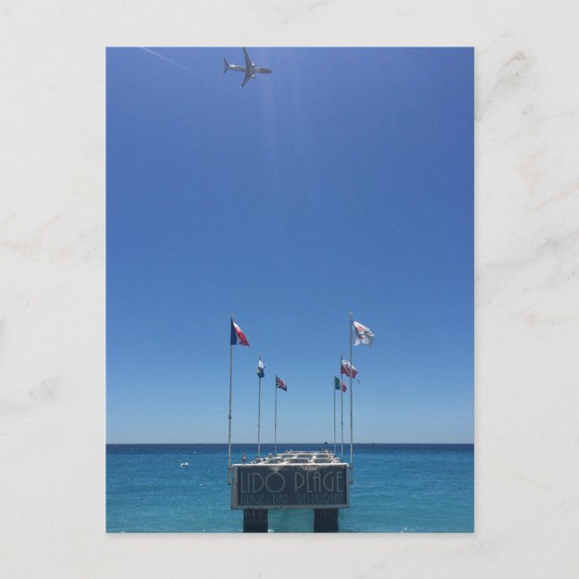 View of French Riviera in Nice France Postcard (Front)