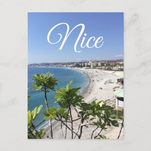 View of French Riviera in Nice France Postcard