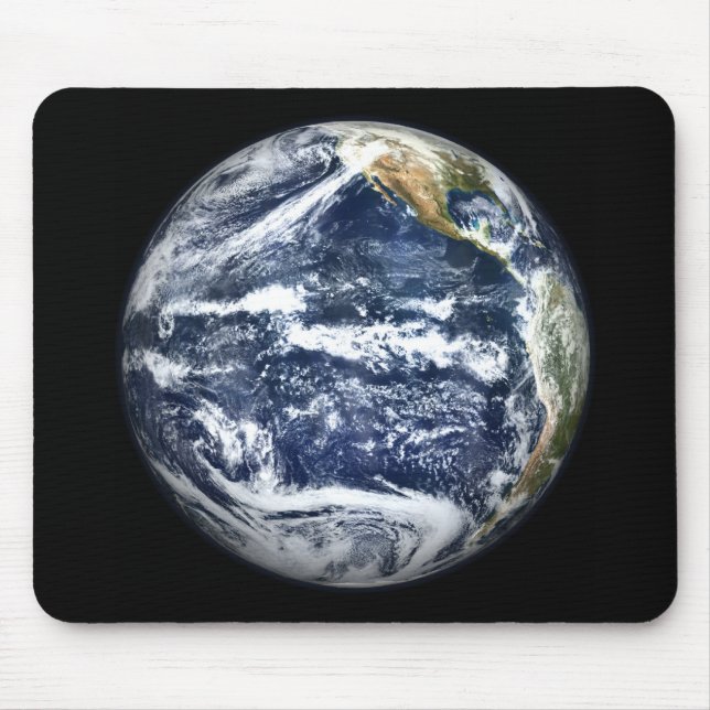 View of Full Earth centered over the Pacific Oc Mouse Pad (Front)
