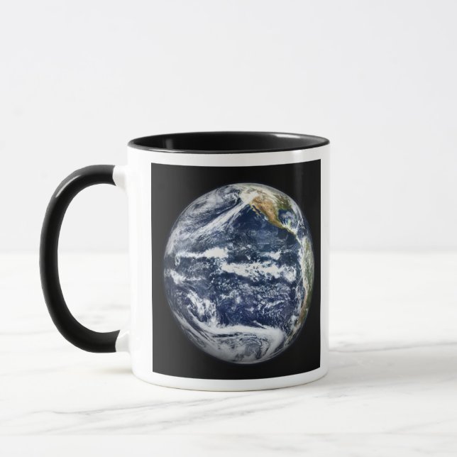 View of Full Earth centered over the Pacific Oc Mug (Left)