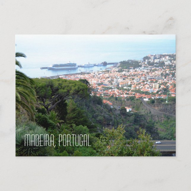View of Funchal Madeira Island Portugal Postcard (Front)