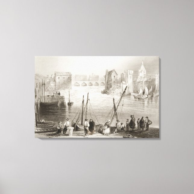 View of Galway from the Claddagh Canvas Print (Front)
