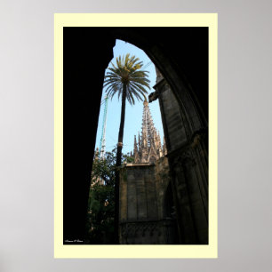 View of Gaudi's Cathedral Poster