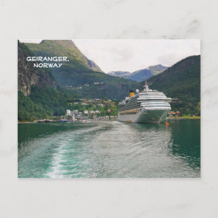 View of Geiranger, Geirangerfjord, Norway Postcard