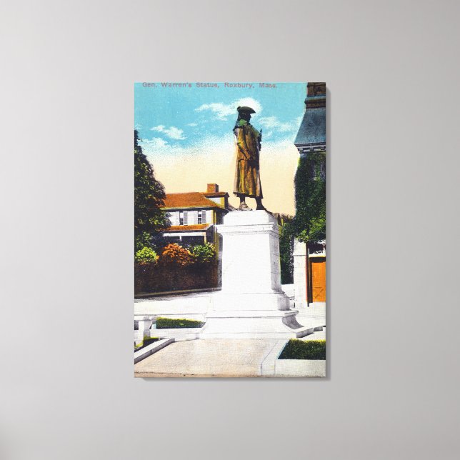 View of General Warren's Statue Canvas Print (Front)