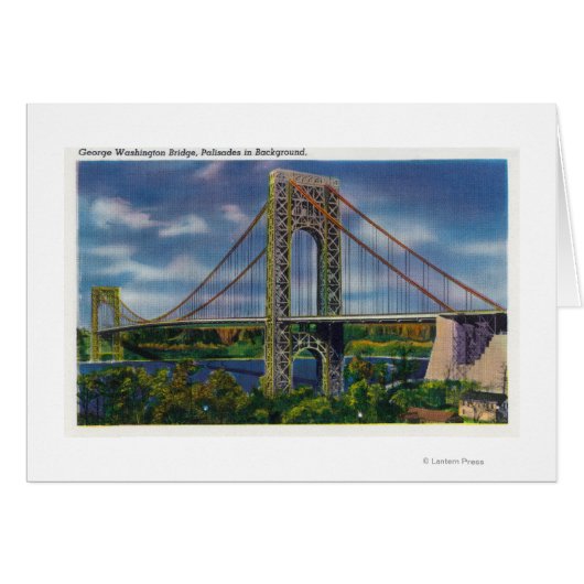 View of George Washington Bridge Cards (Front Horizontal)