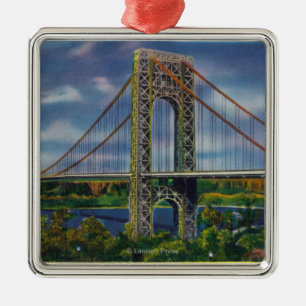 View of George Washington Bridge Metal Ornament