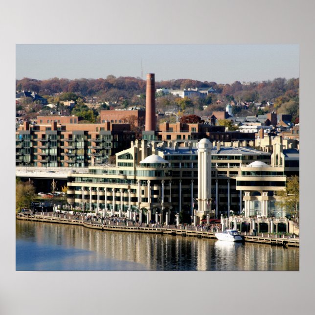 View of Georgetown and Waterfront-Washington DC Poster (Front)