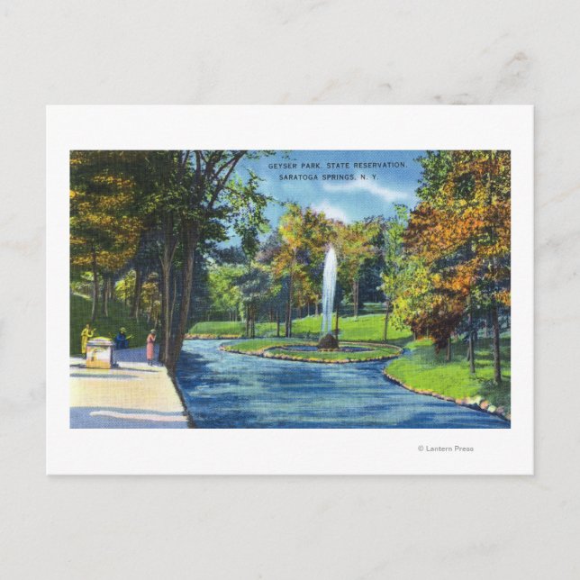 View of Geyser Park Postcard (Front)