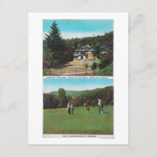 View of Golf Course, Croquet Grounds, Cottages Postcard