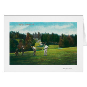 View of Golfer About Ready to SwingOakland, CA Cards