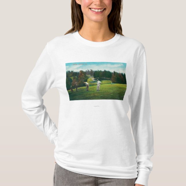 View of Golfer About Ready to SwingOakland, CA T-Shirt (Front)